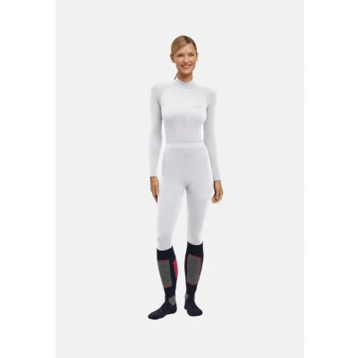 Abbildung von FALKE Damen Baselayer Hose Warm Long W TI Funktionsmaterial schnelltrocknend 1 Stück, Weiß (White 2860) neu umweltfreundlich, XL
