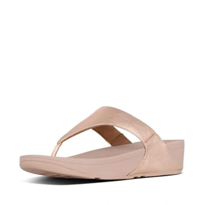 Abbildung von Fitflop LULU LEATHER TOEPOST Dianette, Pool Slides, Pantolette, Badeschuh mit Keilabsatz