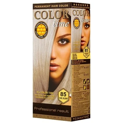 Abbildung von COLOR TIME Permanente Haarfarbe 85 Kühles Blond Angereichert mit Gelée Royale und Vitamin C Haarfärbung 100% Grauabdeckung 100 ml