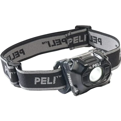 Abbildung von Peli 2755Z0 ATEX Zone 0 Ex Schutz LED Stirnlampe, Premium Hochwertige Qualität für Mechaniker, auf der Baustelle geeignet, IP54 Staub und Spritzwassergeschützt, 115 Lumen, Schwarz