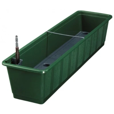 Abbildung von Geli Balkonkasten Blumenkasten AQUA GREEN Plus incl. Bewässerung u. Wasserstandsanzeiger