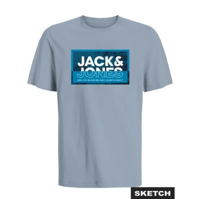Abbildung von Jack &amp; Jones Junior Jcologan TEE CREW NECK JNR Tshirt print für Kinder, Größe: 128, Light blue