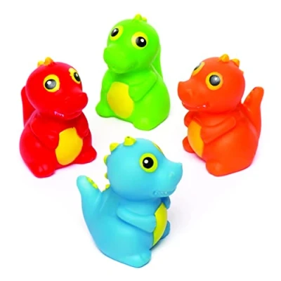Abbildung von Baker Ross Wasserspritzer „Dinosaurier“ (4 Stück) schwimmende Gummispritzer für die Badewanne oder im Schwimmbad