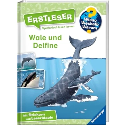 Abbildung von Wieso? Weshalb? Warum? Erstleser, Band 3: Wale und Delfine: Mit Stickern Leserätseln (Wieso? 3)