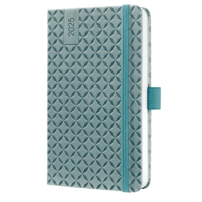 Abbildung von SIGEL J5132 Wochenkalender Jolie 2025, ca. A6, mittelblau, Hardcover, Gummiband, Stiftschlaufe, Einstecktasche, 174 Seiten, vegan, aus nachhaltigem Papier, Terminplaner