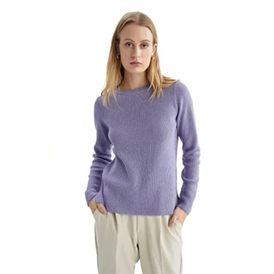 Abbildung von DeFacto Pullover Normal Passform für Damen Rollkragenpullover Pulli Oberteile LİLA 350 13,XXL