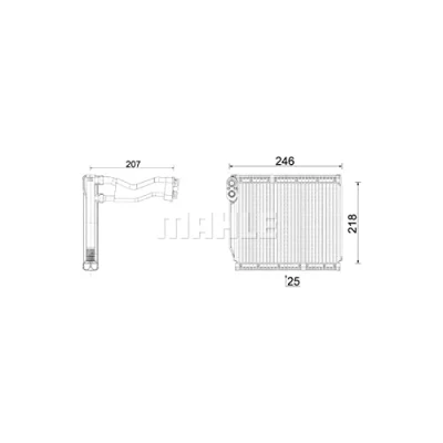 Abbildung von MAHLE ORIGINAL AE 161 000P Verdampfer ohne Expansionsventil