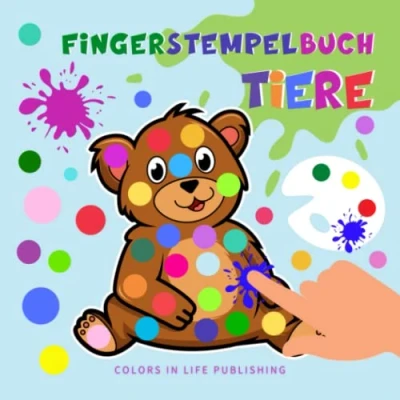 Abbildung von Tiere Fingerstempelbuch: Malbuch mit Tierbildern zum Fingerstempeln für Kinder ab 2 Jahren