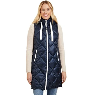 Abbildung von Cecil MIT Volumenkapuze Weste, Damen, Größe: Small, Blau