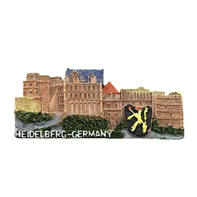 Abbildung von 3D Heidelberg Deutschland Kühlschrank Kühlschrankmagnet Tourist Souvenirs Handgemachte Harz Handwerk Magnetische Aufkleber Home Küche Dekoration Reise Geschenk