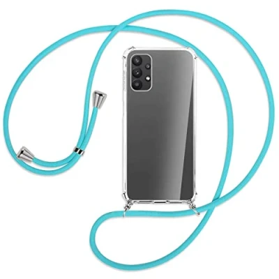 Abbildung von mtb more energy® Handykette kompatibel mit Samsung Galaxy A23 4G, 5G (6.6&#039;&#039;) türkis Smartphone Hülle zum Umhängen Anti Shock Full TPU Case