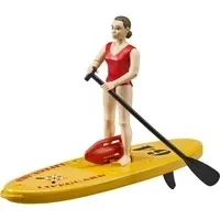 Abbildung von Bruder 62785 bworld Set Life Guard mit stand Up Paddle