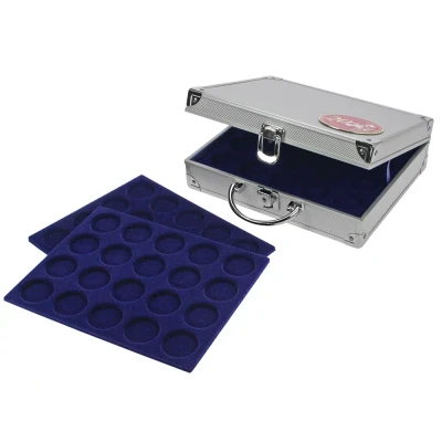 Abbildung von Safe, Koffer, Alu geeignet für: 20 Euro Münzen in Kapseln (120 Stk.) Abm: 260x155x70 mm. pro Stk.