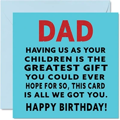 Abbildung von Lustige Vatertagskarten für Papa Greatest Gift Dad Witz Happy Birthday Karte von Sohn Tochter, Vatergeburtstagsgeschenke, 145 mm x Vatertagsgrußkarten Geschenk