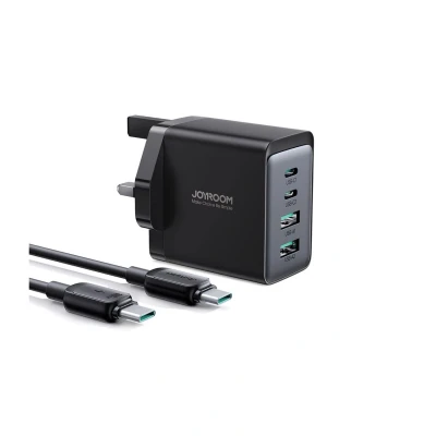 Abbildung von PD USB C A 67W GaN Wandladegerät (UK) + Kabel Schwarz