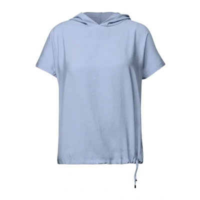 Abbildung von Cecil Kapuzen Tshirt print, Damen, Größe: Large, Blau