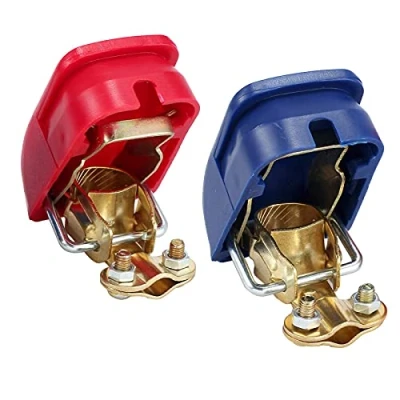 Abbildung von Universal 2 Stücke KFZ Auto Batterie Schnellklemmen 12V/24V Polklemmen Batterieklemmen Steckverbinder für Caravan Motorhome Terminal Pair Boot PKW Klemmen (1 Paar)