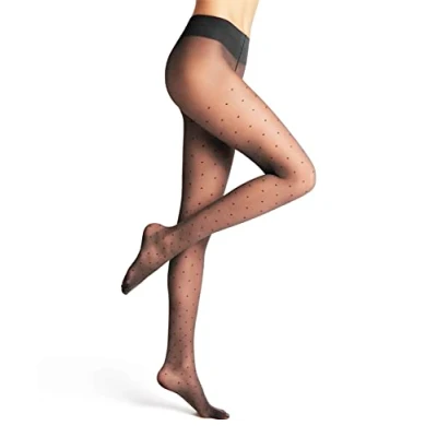 Abbildung von FALKE Damen Strumpfhose Dot Vitalize 20 DEN W TI Transparent mit Shapingeffekt 1 Stück, Schwarz (Black 3009), S M