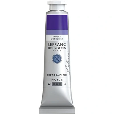 Abbildung von Lefranc Bourgeois 405076 extra feine Ölfarbe in Künstlerqualität aus hochwertigen Pigmenten, lebendige Farben, hohe Lichtechtheit, 40ml Tube Ultramarinviolett