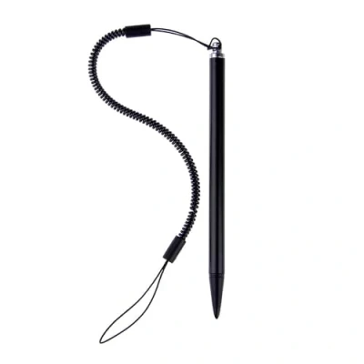 Abbildung von Screen Touch Pen Bildschirm Painting Resistive Stylus mit Federseil für POS PDA Navigator(Schwarz)