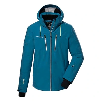 Abbildung von killtec Herren Skijacke/Funktionsjacke mit abzippbarer Kapuze und Schneefang KSW 44 MN SKI JCKT, mittelblau, XXL, 38698 000