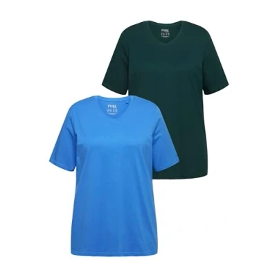Abbildung von Ulla Popken LOT DE 2 Tshirt basic, Damen, Größe: 42/44, Cornflower blue