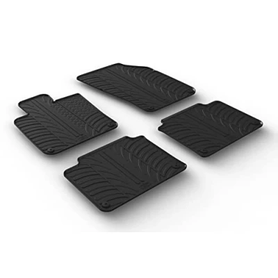 Abbildung von Gledring 0394 Fußmattensatz Gummi vorne und hinten 4 schwarz 750mm 550mm VOLVO: V90 II Kombi