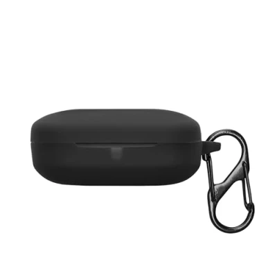 Abbildung von kwmobile Hülle kompatibel mit OnePlus Buds 3 Kopfhörer Silikon Schutzhülle Etui Case Cover Schoner in Schwarz