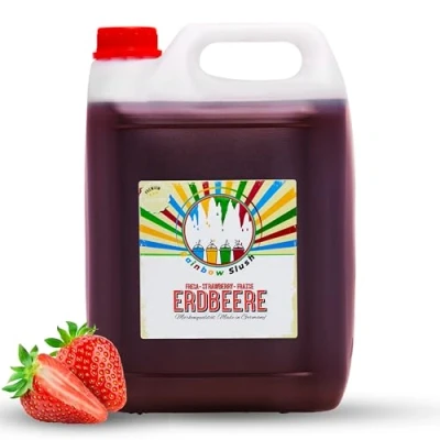 Abbildung von Rainbow Slush Sirup AZO FREI Geschmack Erdbeere Konzentrat für Slushy Maker Eis Slushmaschinen Eismaschinen Getränke 1:5