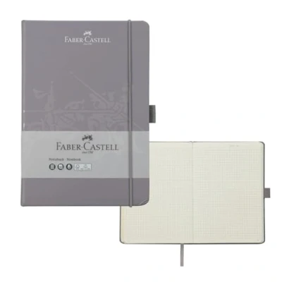 Abbildung von FABER CASTELL 27825 Notizbuch DIN A5 dapple gray, kariert, 100 g/m², 194 Seiten FSC Mix Papier, 145 x 210 mm