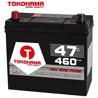 Abbildung von Tokohama Asia Japan Autobatterie 12V 47AH 460A/EN + Plus Pol Links 54524 45Ah