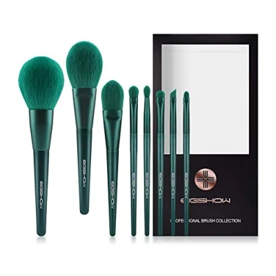Abbildung von EIGSHOW Make up Pinsel, 8 Teile professionelle pinselset, synthetische grüne Kosmetik, Pinsel für Foundation, Puder, Concealer, zum Mischen von Lidschatten und Kabuki