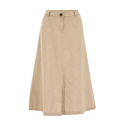 Abbildung von WE Fashion Alinienrock, Damen, Größe: XS, Beige