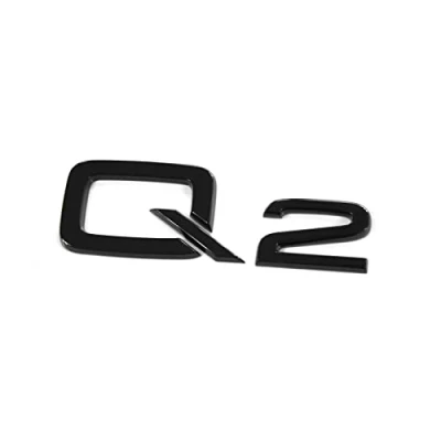Abbildung von Audi 81A853741ET94 Schriftzug Q2 Modellbezeichnung Logo Aufkleber Emblem, schwarz