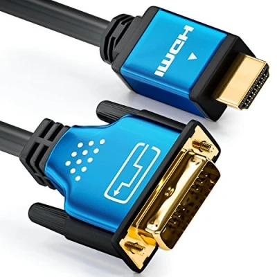 Abbildung von deleyCON Premium HQ HDMI zu DVI Kabel High Speed [1m]