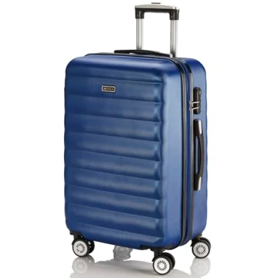 Abbildung von ITACA Koffer Mittelgroß, Hartschalenkoffer L, &amp; Trolleys, Hartschalenkoffer, Groß für Vielreisende 71260, Blau