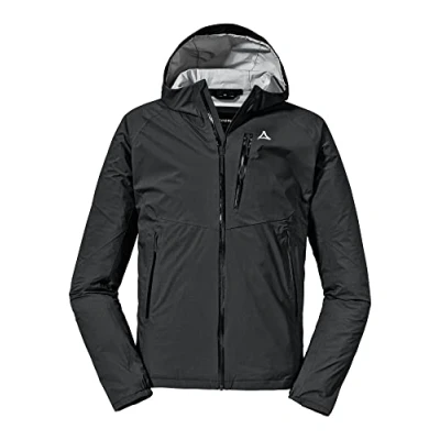 Abbildung von Schöffel Tegelberg M Regenjacke / wasserabweisende Jacke, Herren, Größe: 58, Schwarz