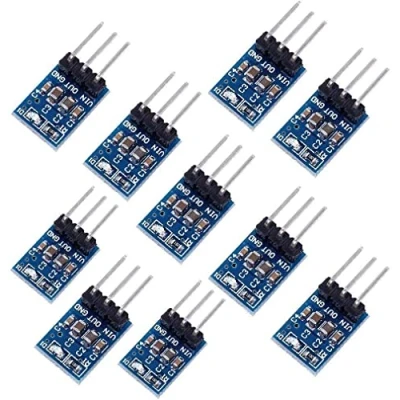 Abbildung von Fasizi 10pcs 3.3 DC Spannungsregler Step Down Netzteilmodul 4.75V 12V bis 3.3V 800mA