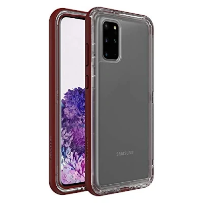 Abbildung von LifeProof für Samsung Galaxy S20+, Schlanke, sturzgeschützte, schmutzabweisende und schneesichere Schutzhülle, Next Serie, Transparent/Rot