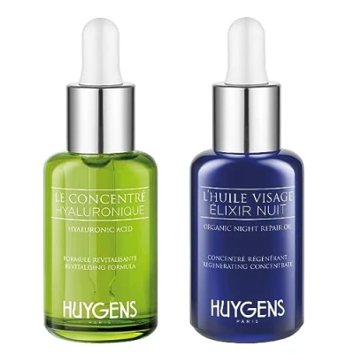 Abbildung von Day &amp; Night Duo HUYGENS Revitalisierendes Konzentrat und Regenerierendes Nachtelixir Für alle Hauttypen Natürlichen Biologischen Ursprungs Vegan 2 x 30ml