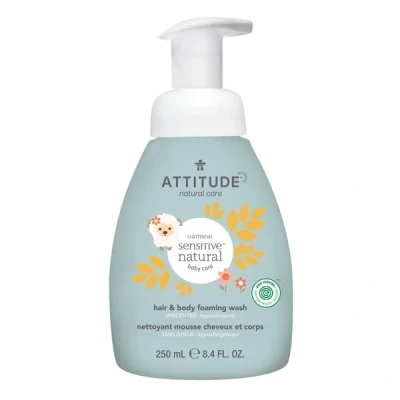 Abbildung von Attitude Baby Leaves 2 in 1 Oatmeal Sensitive Foaming Wash Unscented 250ml
