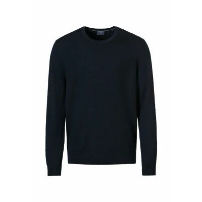 Abbildung von OLYMP Strick Pullover Rundhals extrafeine Merinowolle nachtblau Gr. X4L