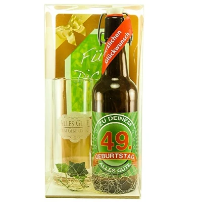 Abbildung von Bier Geschenk Geschenkset 49. Geburtstag