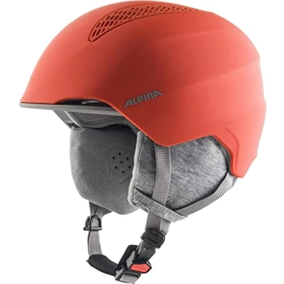 Abbildung von ALPINA GRAND JR Sicherer, Leichter, Stoßabsorbierender &amp; Individuell Anpassbarer Skihelm Für Kinder, pumpkin orange matt, 51 54 cm