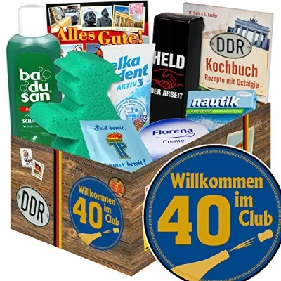 Abbildung von Wilkommen im Club 40 ++ Pflege Set DDR Geschenke zum Geburtstag