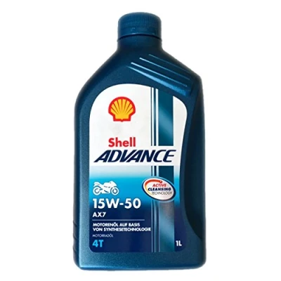 Abbildung von Shell 1504001 Motoröl Advance 4T AX7 15W 50, 1 L, 22.10x11.70x22.10