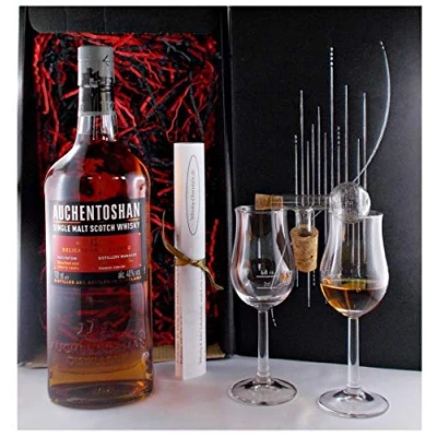 Abbildung von Geschenk Auchentoshan 12 Jahre Single Malt Whisky + Glaskugelportionierer 2 Bugatti Gläser