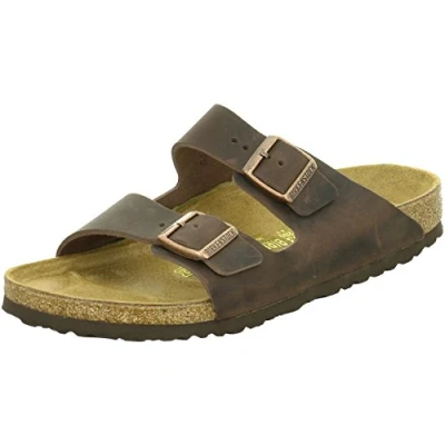 Abbildung von Birkenstock Arizona Pantolette flach, Größe: 35, Habana Schuhe