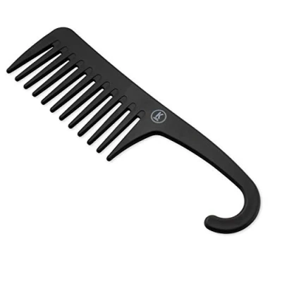 Abbildung von K Pro Haarkamm Breitzahnkamm Grober breitzinkiger Kamm für Locken mit Hakengriff