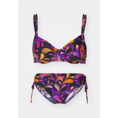 Abbildung von Lascana Vivance WIRE Herbal SET Bikini, Damen, Größe: 44xC, Black